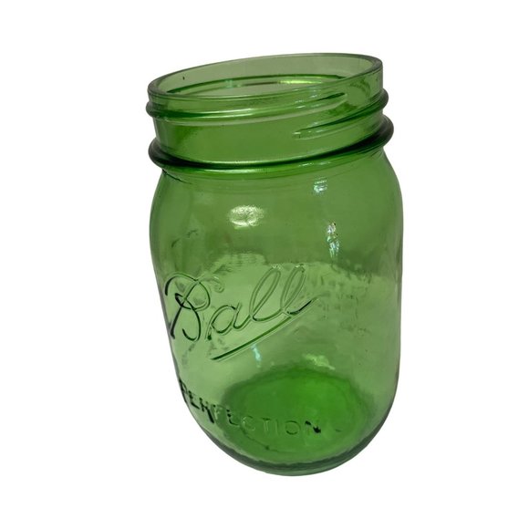 Vintage Ball MASON‎ Jar Glass Modern Design Green Container 500ML Green 5 3/4" - Picture 2 of 8